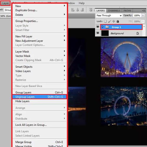 Select the ‘ungroup layers’ option