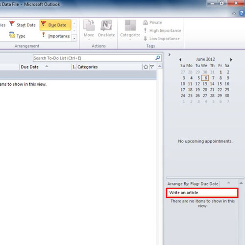 how to use tasks in outlook 2010