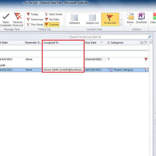 assign task in outlook