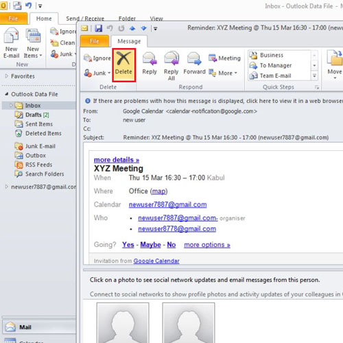 How to Delete items in Outlook 2010 HowTech