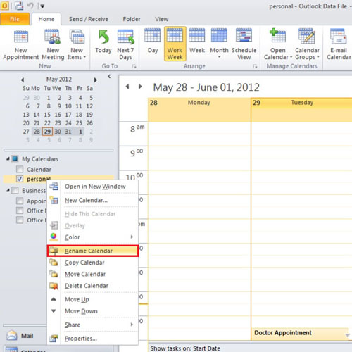 How to work with Multiple Calendars in Outlook 2010 HowTech