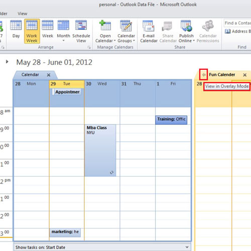 How to work with Multiple Calendars in Outlook 2010 | HowTech