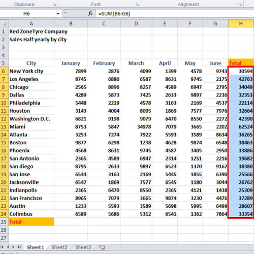 how to sum a column in excel mac