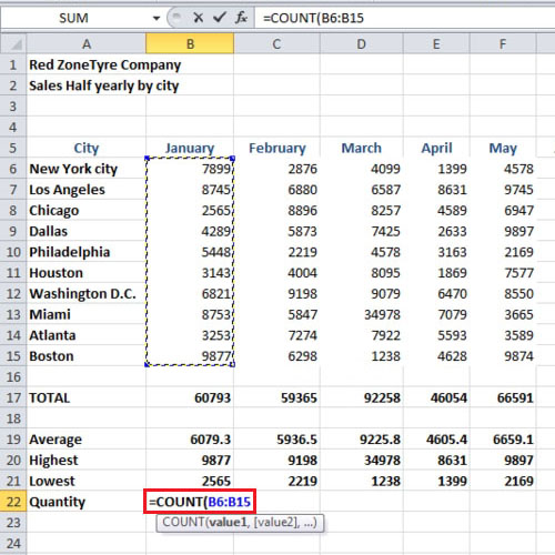 Take out the total number of values