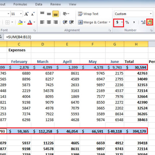 Highlight the numbers