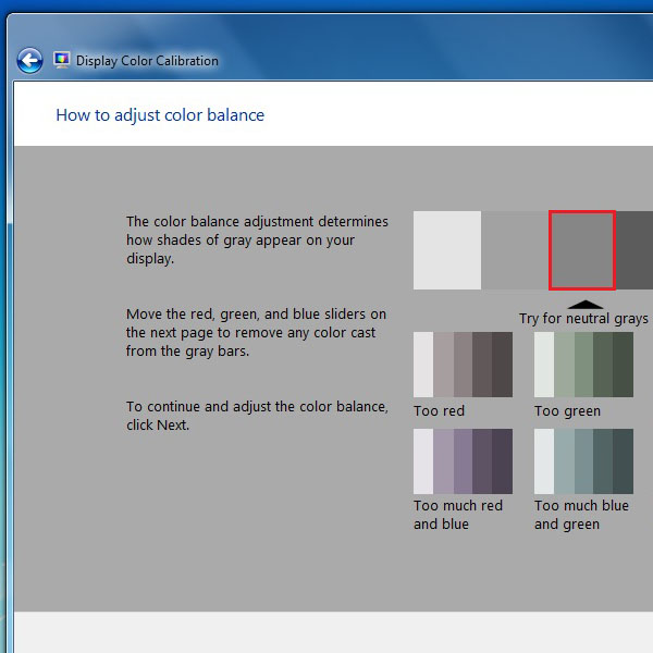 View the example of a perfect color balance