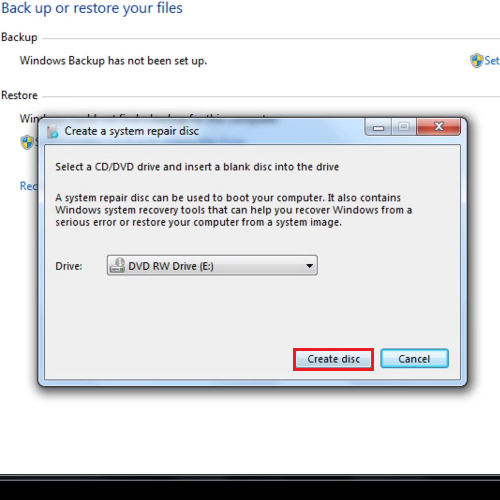 create a usb flash recovery disk win 7