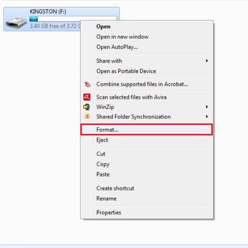 how to format usb drive for car