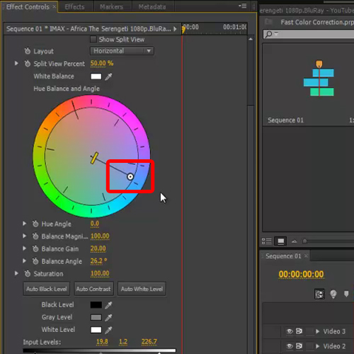 Configure Hue Balance Angel option