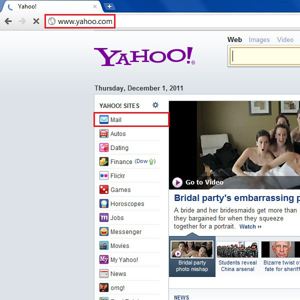 Open yahoo mail