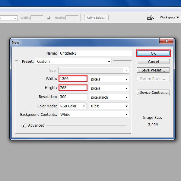 Choose a document size