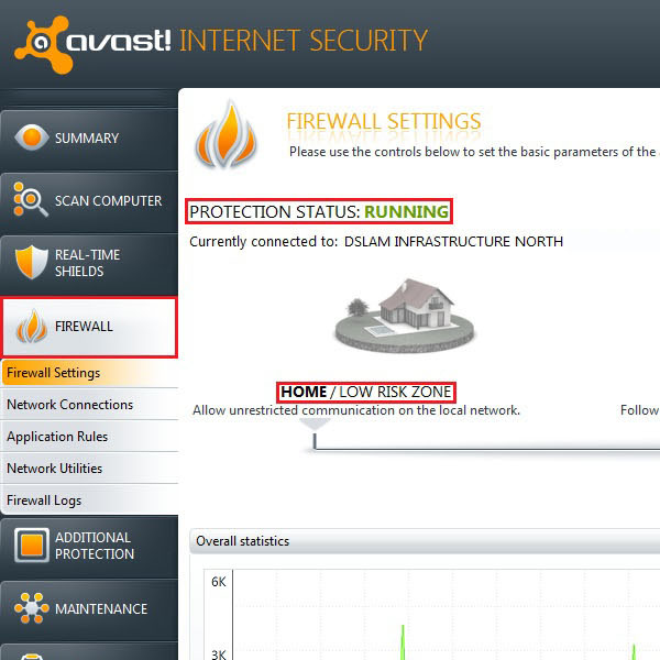 avast free antivirus firewall settings