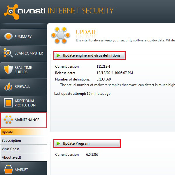 avast boot time scan additional definitions