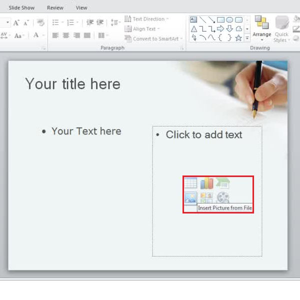 Inserting media files to your presentation