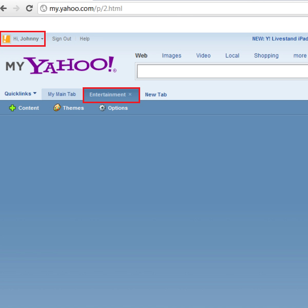 log in to Yahoo