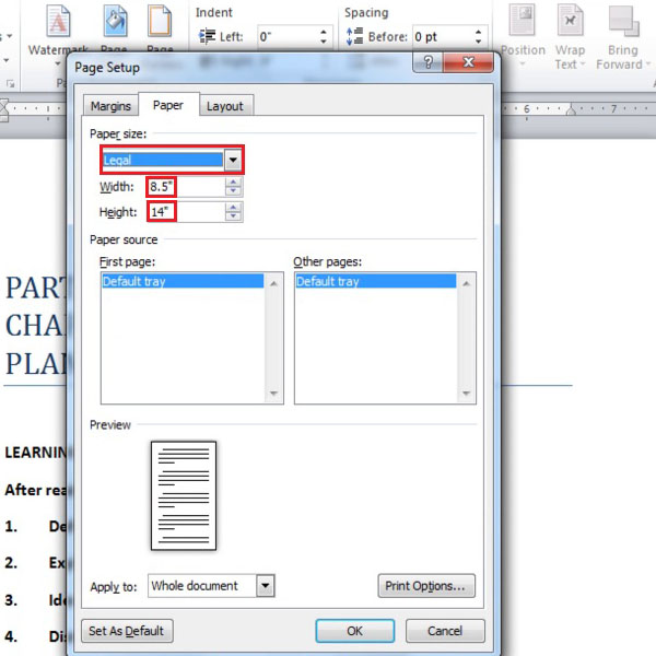 How to Choose Paper Size and Source in Microsoft Word 2010 | HowTech