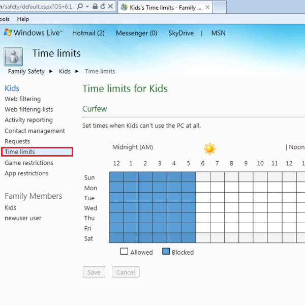 Put Time limits on Kids computer access