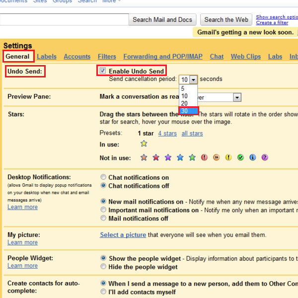 Assign duration to retract message