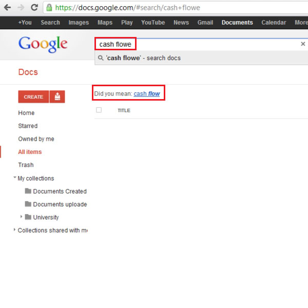 find in gogle docs