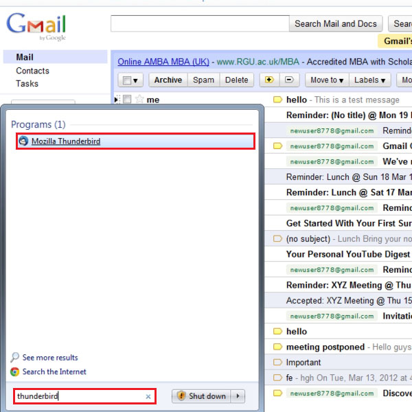 thunderbird gmail contacts