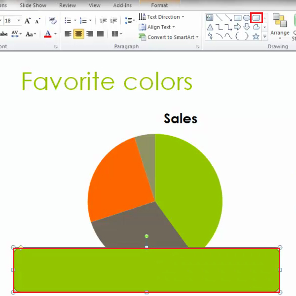 add text shape to a new slide