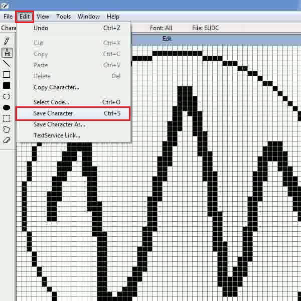 windows 8 private character editor