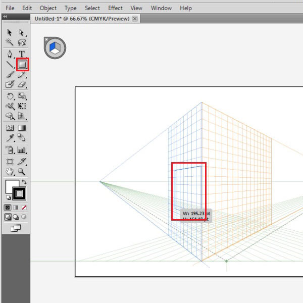 Make a shape in perspective